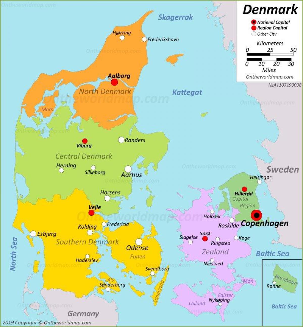 Mapa de la capital de Dinamarca