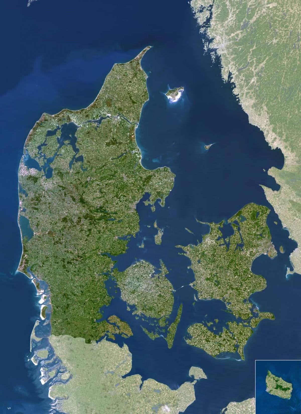 Mapa de la vista del cielo de Dinamarca
